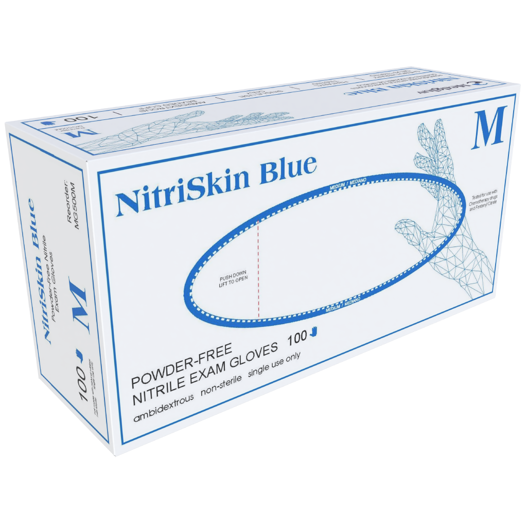 NitriSkin Blue Nitrile Exam Gloves