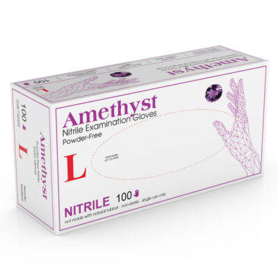 Amethyst Nitrile Exam, 7.2 mil Dark Blue Textured