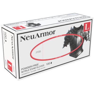 NeuArmor Nitrile Exam Gloves, 8 mil Black